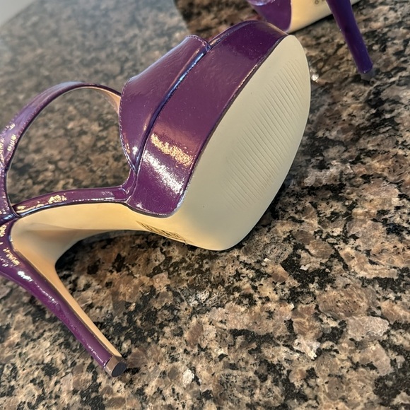 Michael Antonio purple patent leather open toe heel NIB 9 - Picture 8 of 10